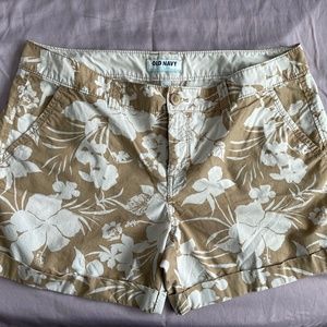 Old Navy chino tropical print shorts